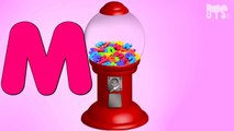 Learn Alphabet Letters with Gumball Machine - ABC for Kids Nursery Learning Videos