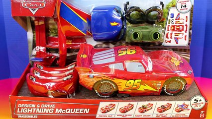 Descargar video: Disney Pixar Cars Design & Drive Lightning McQueen Piston Cup World Grand Prix Radiator Sp