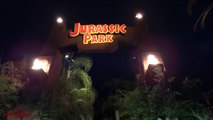 Jurassic Park In The Dark On-ride Front Seat (HD POV) Halloween Horror Nights 2013 USH