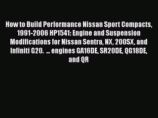 Download How to Build Performance Nissan Sport Compacts 1991-2006 HP1541: Engine and Suspension