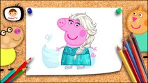 Peppa Pig y Elsa Frozen - Disfraces Halloween La Cerdita En Español PequeTV