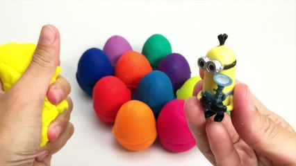 Download Video: LEARN COLORS Play Doh Surprise Eggs Frozen Peppa Pig Masha Minions Shopkins Toys Play Dough Eggs