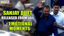 Sanjay Dutt Releasing From Yerwada Jail : Emotional Moments - Filmy Focus
