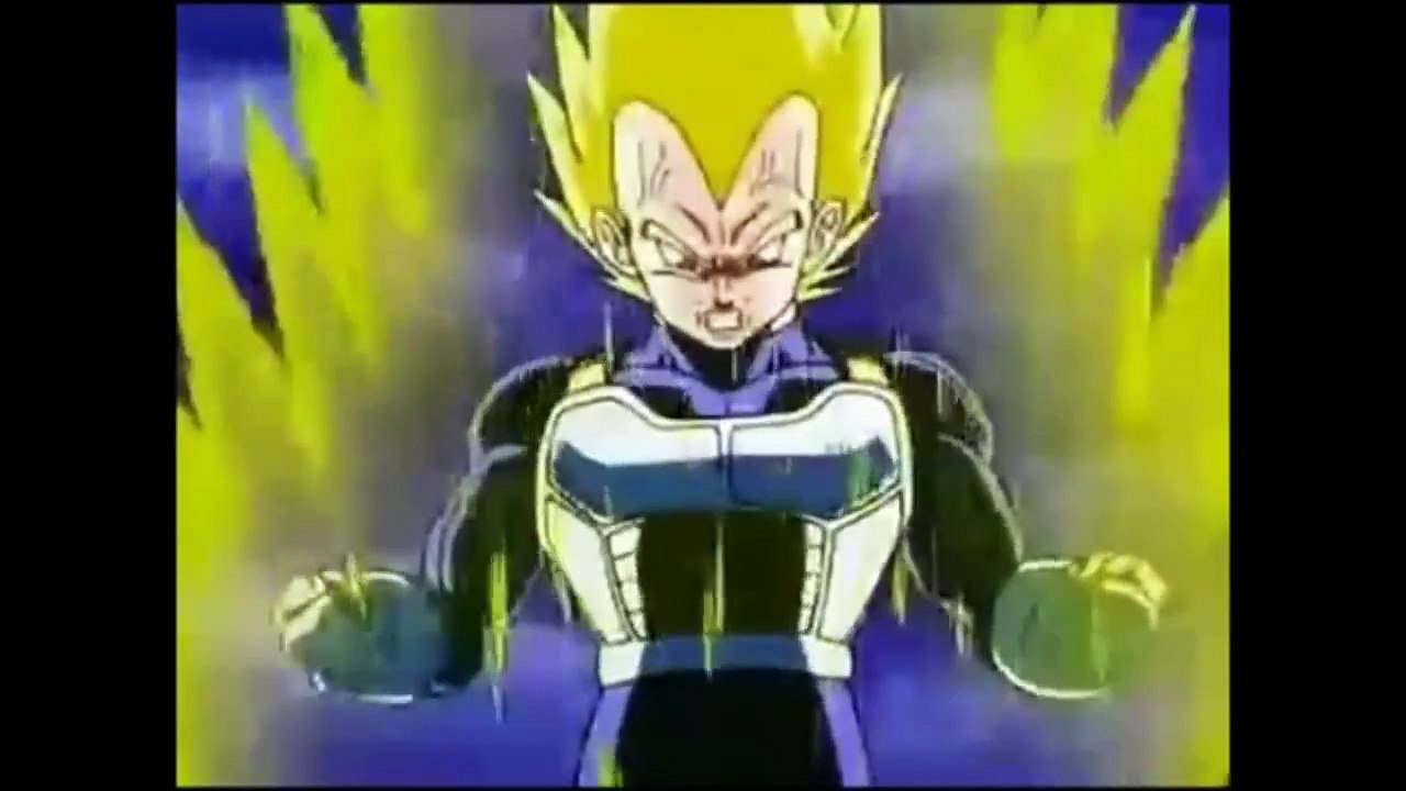Vegeta gets angry and turns super saiyan part 2