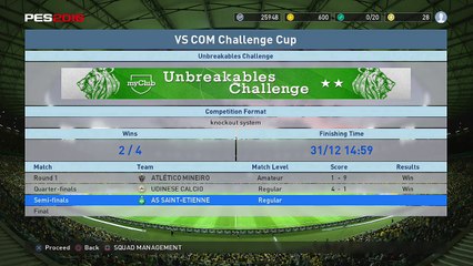 PS4 - PES - Unbreakables Challenge - Semi Final vs AS Saint Etienne
