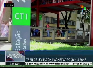 Descargar video: Brasil cuenta con su primer tren de levitación magnética