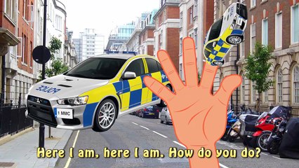 Finger Family Police Car Animation For Children | Daddy Finger Songs | Nursery Rhymes Collection
