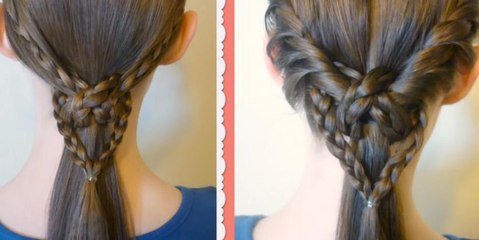 Heart Knot Ponytails Hairstyle