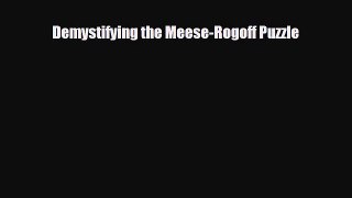 [PDF] Demystifying the Meese-Rogoff Puzzle Download Full Ebook