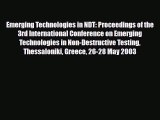 [PDF] Emerging Technologies in NDT: Proceedings of the 3rd International Conference on Emerging