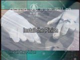 install the pinion for rebar threading machine