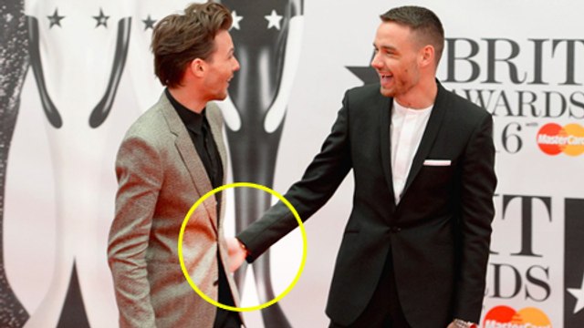 Liam Payne Grabs Louis Tomlinson’s Junk on the Brit Awards Red Carpet