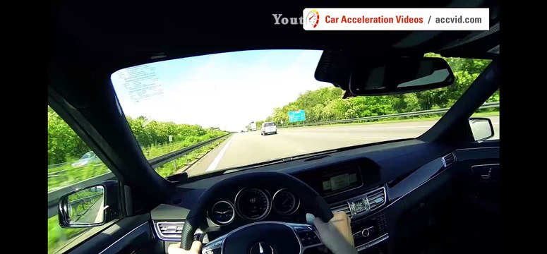 Mercedes E63 AMG Onboard POV German No Speed Limit Highway Autobahn 2014 W212 4Matic V8 Sound