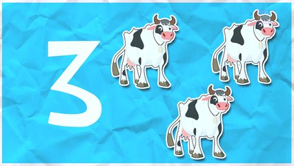 Counting cows | Learn numbers from 1 to 5