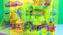 Play-Doh Incredible Hulk & Iron Man Can Heads Smashdown Hulk Smashes Venom Marvel Comics