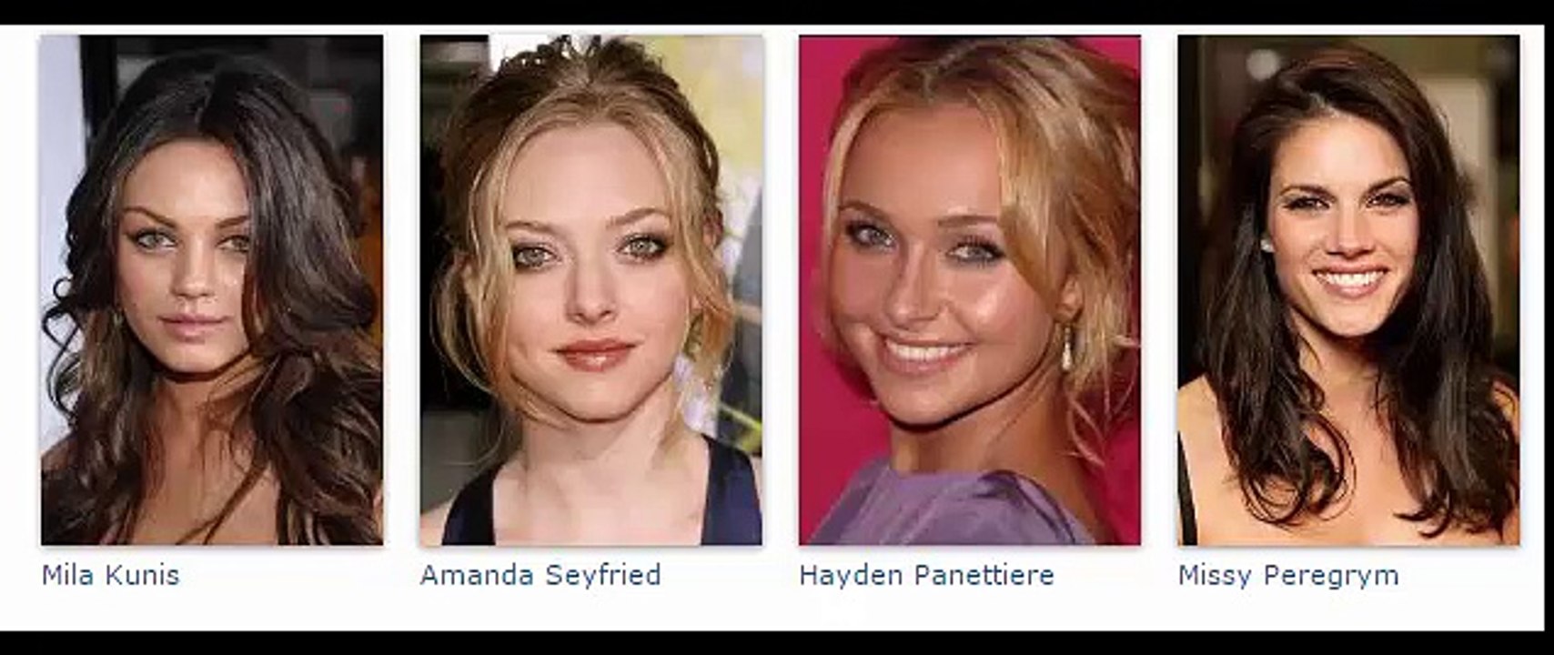 Female Celebrities List