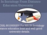 Distance Learning MA In Sociology 8010000200 - Admission In Distance Universities