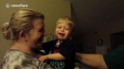 Boy, 1, who had tracheostomy makes noise for the first time in six months