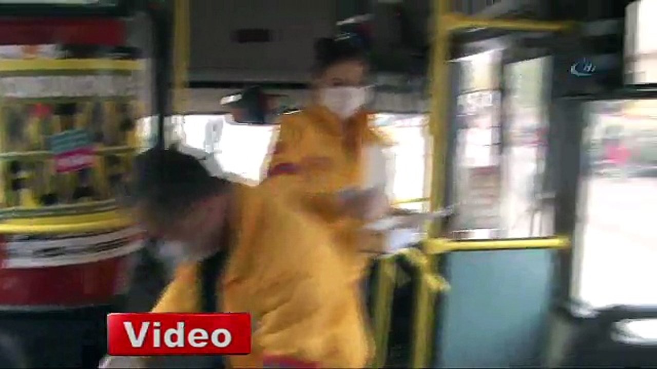 Toplu taşımada domuz gribi önlemi