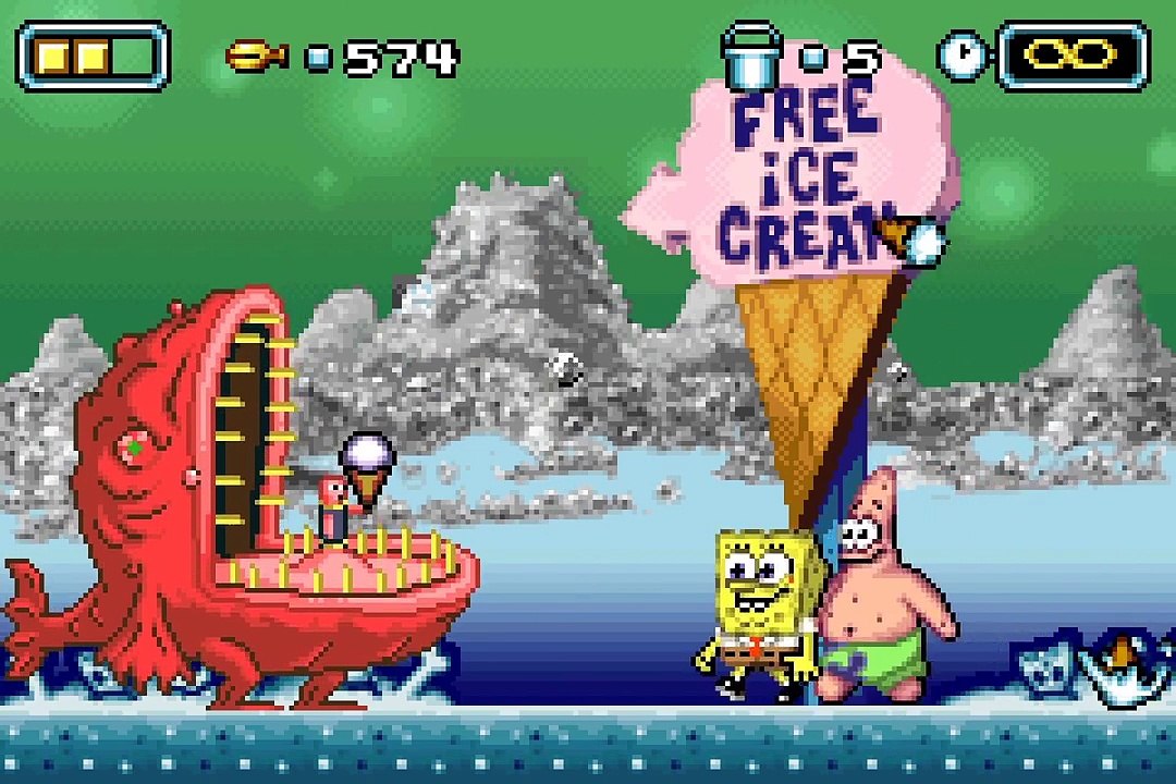 The Spongebob Squarepants Movie Video Game Boss # 3: The Ice Cream Monster