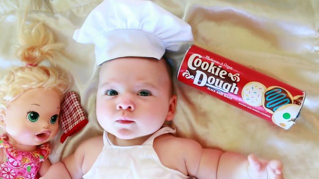 BABY Boy Eli MAKES COOKIES FUNNY How To Video Baby Alive Snackin Eats Cookie Melissa Doug Learning
