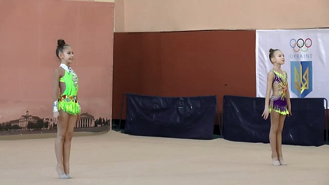 Бондарева Альона і Байдаленко Аліна (БП) 06.02.2016 Художественная гимнастика. Чемпионат области(1)