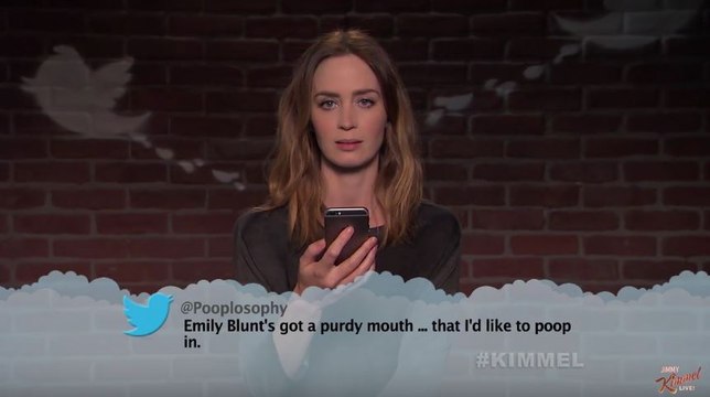 Emily Blunt, George Clooney, Sean Penn, Christoph Waltz lisent des tweets méchants