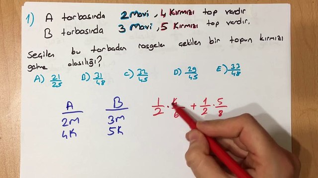 Çıkmış Sorularla OLASILIK -#YILMAZHOCAYLA# - YGS-LYS-KPSS-ALES-TEOG-DGS