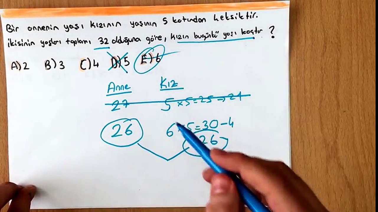 Kaçak Yolla Yaş Problemleri-#YILMAZHOCAYLA#2016 Ygs-Lys-Kpss-Ales-Teog-Dgs