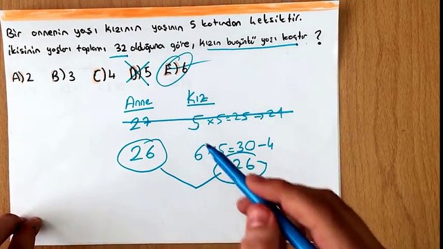 Kaçak Yolla Yaş Problemleri-#YILMAZHOCAYLA#2016 Ygs-Lys-Kpss-Ales-Teog-Dgs