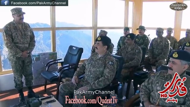 General Raheel Sharif visited Shawal area of North Waziristan to review progress of operation Zarb-e-Azb.