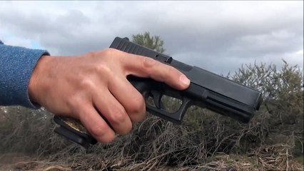 Glock 22 Firing 3 Rounds, View of each side
