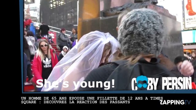 Un homme de 65 ans épouse une fillette de 12 ans à Times Square : Découvrez la réaction des passants (vidéo)