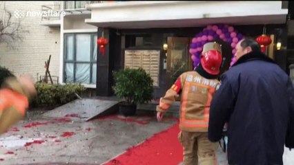 Fireworks in residential area lead to huge fire