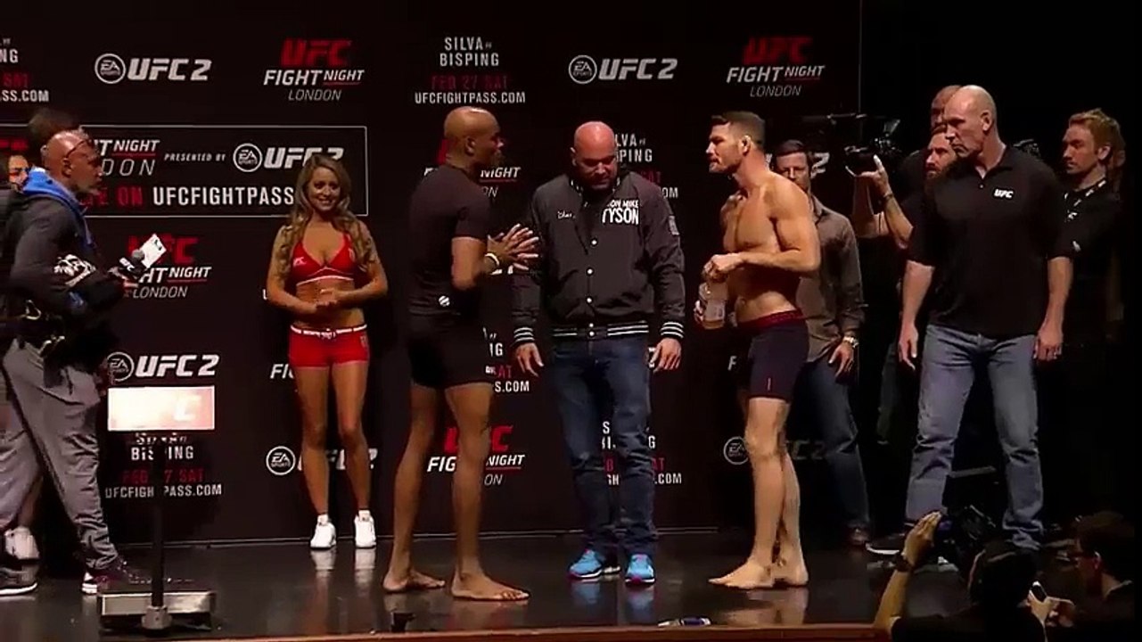 Anderson Silva Vs. Michael Bisping Weigh in Faceoff