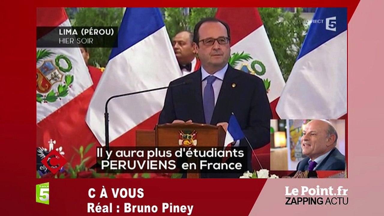 Quand Hollande confond les Péruviens avec les Boliviens - Zapping du 26 février