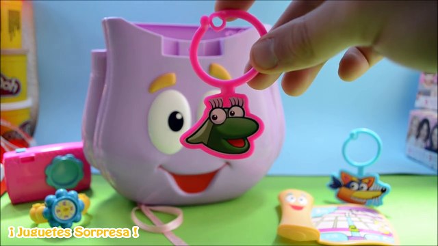 Dora la Exploradora: Mochila con Sorpresas !!! Huevos Kinder Sorpresa en Español - Juguetes de Dora