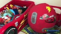 100  cars toys GIANT EGG SURPRISE OPENING Disney Pixar Lightning McQueen kids video Ryan ToysReview