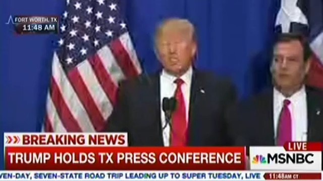 New Jersey Governor Chris Christie endorses Donald Trump