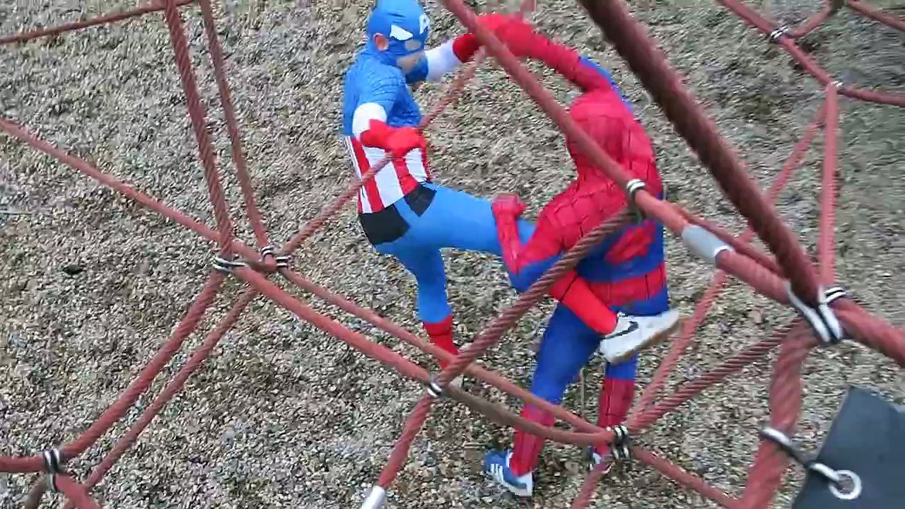Spiderman vs Captain America - REAL LIFE BATTLE (Rematch)
