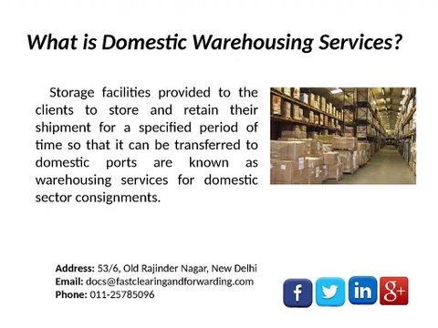 Domestic Warehousing Services in New Delhi, Mumbai India