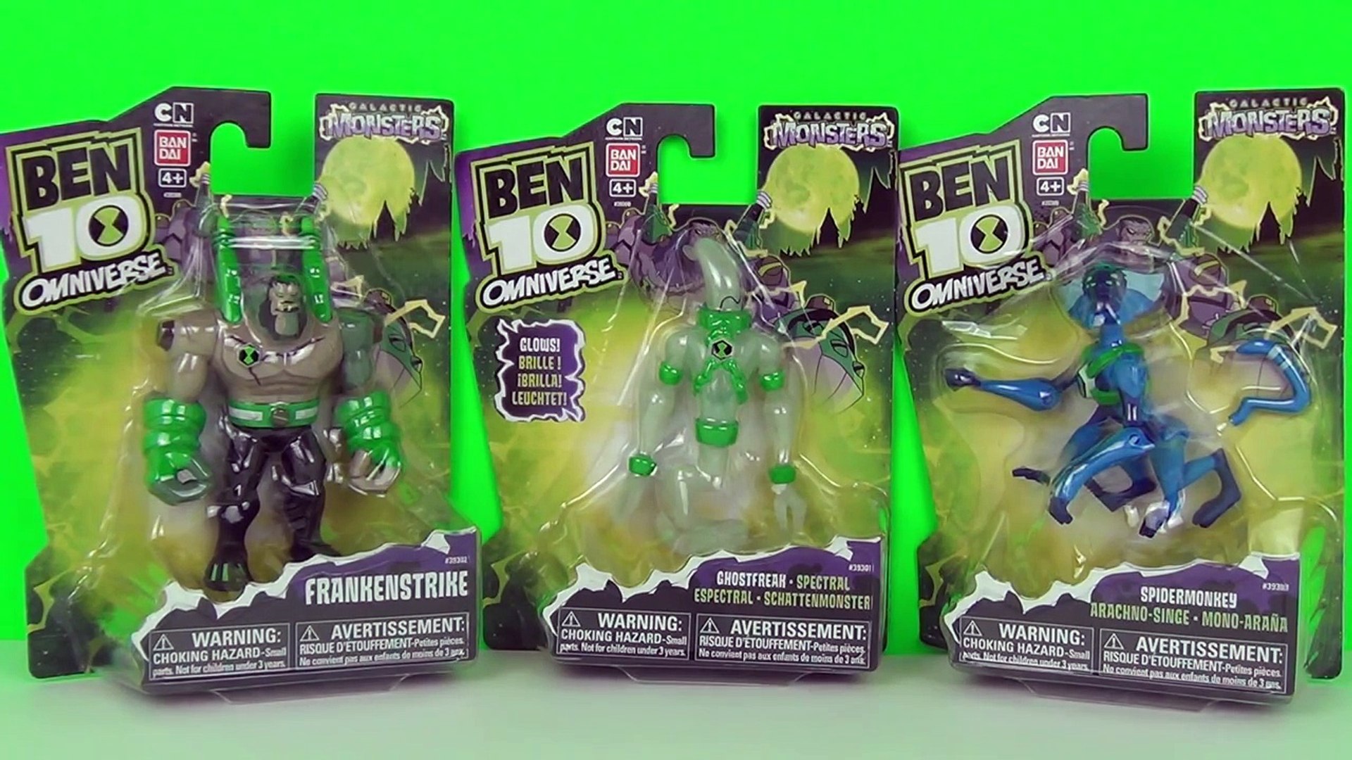 BEN 10 OMNIVERSE GALACTIC MONSTERS TOYS EPISODE Frankenstrike vs Ghostfreak  & Spidermonkey ALIENS - video Dailymotion