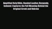 [PDF] Amplified Holy Bible Bonded Leather Burgundy Indexed: Captures the Full Meaning Behind