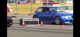 BMW M3 E36 vs BMW Z3 M Coupe Drag Race Acceleration Viertelmeile Beschleunigungsrennen