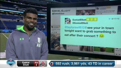 Ezekiel Elliott talks social media and his potential landing spots