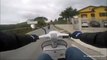 A motorcyclist was Overtaken by a Vespa scooter