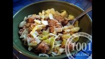 Капуста, тушеная с куриной печенью