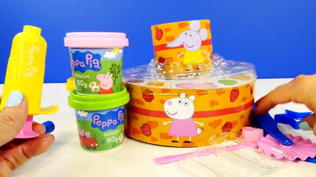 Peppa Pig Play Doh Birthday Cake Dough Happy B-Day Muddy Puddles Toys Pastel de Cumpleaño