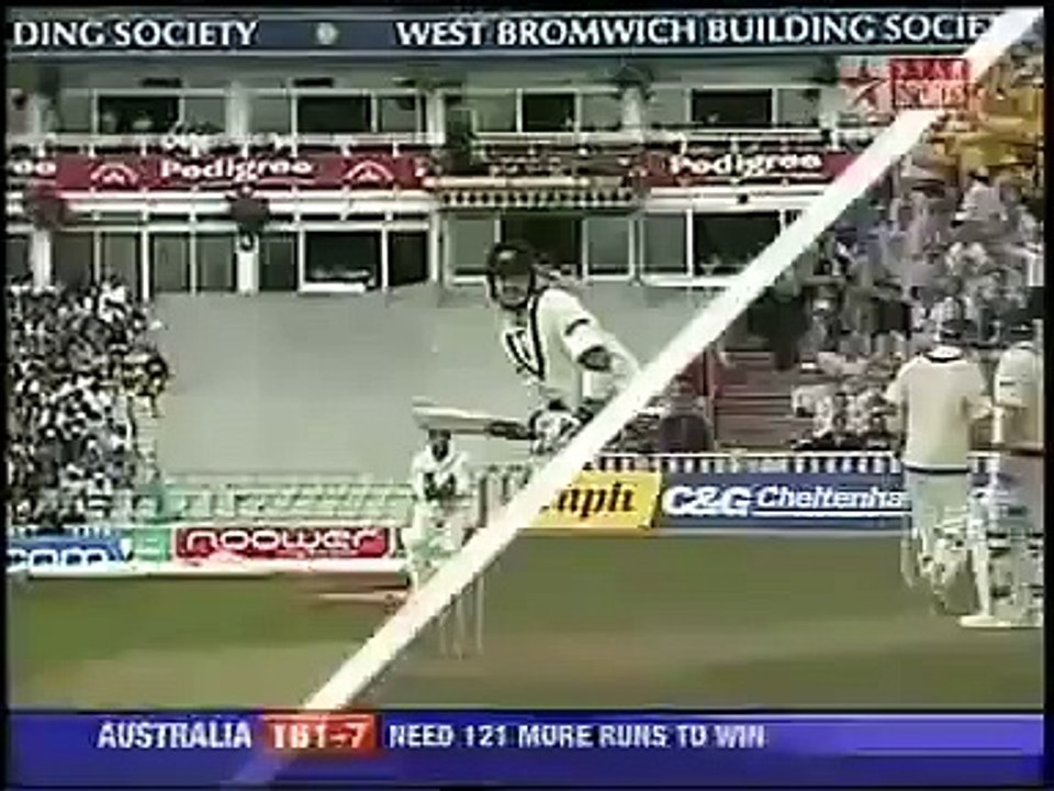 Flintoff vs Clarke.Rare cricket video