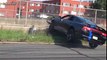 Wreckless drifting gone wrong Dodge Charger crash after car show!